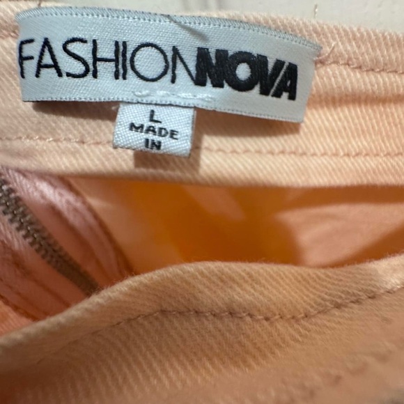 Fashion Nova Blush Feather Hem Mini Dress - Picture 3 of 5